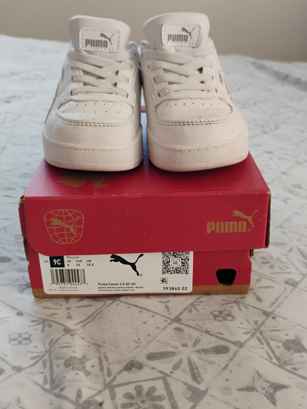 Puma Kids White Low-Top Sneakers